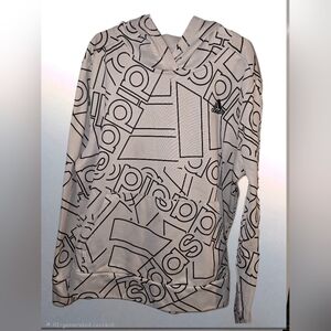 Adidas Men's White Graphic Hoodie